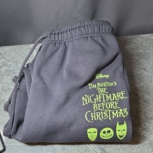 Disney Nightmare Before Christmas Joggers - Black and Lime Green